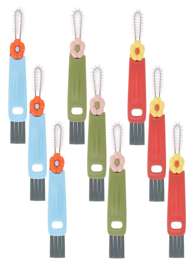 Tecbeauty 9 Pcs 3 in 1 Cup Lid Cleaning Brush, Multifunctional Bottle Cleaning Brush, Cup Lid Gap Cleaner for Home Kitchen - Image 1